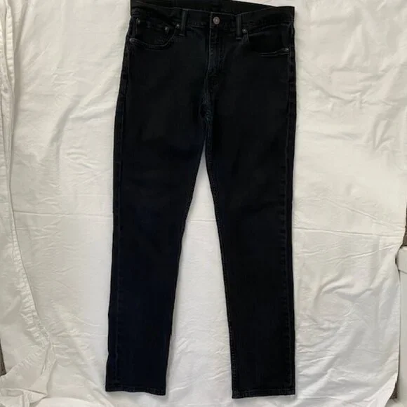 LEVI STRAUSS 511 Straight Leg Faded Black Denim Jeans 33 x 32 - Picture 4 of 14